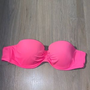Victoria’s Secret strapless pink bikini top